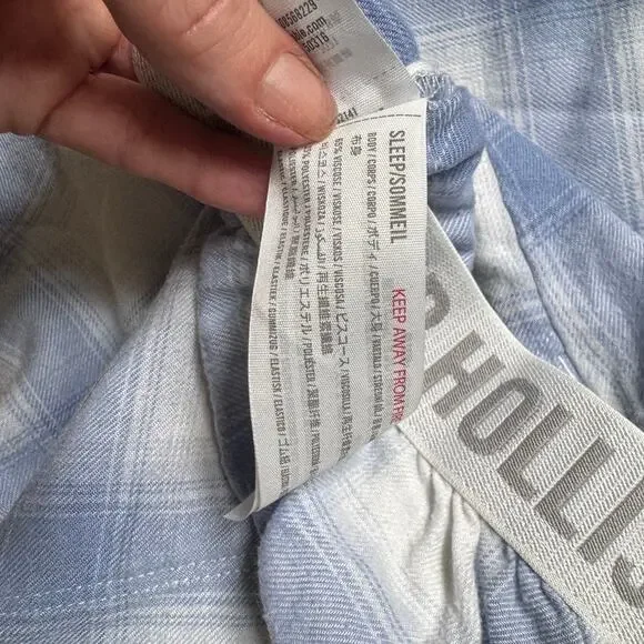 Hollister Flannel Plaid Women's Size S Lounge Jogger Pants - Picture 5 of 6